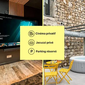 Chill Haven - Jacuzzi & Cinema - Queen Size - Parking - Terrasse Saint-Etienne (Loire)